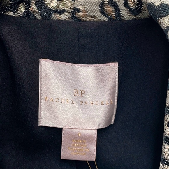 NWT RACHEL PARCELL Leopard Jacquard Blazer Sz S - Picture 6 of 9